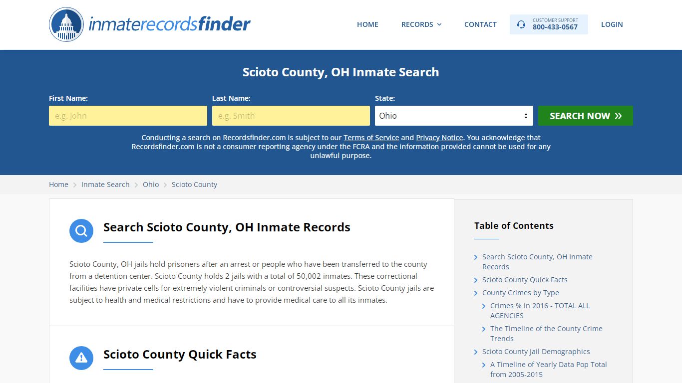 Scioto County, OH Inmate Lookup & Jail Records Online